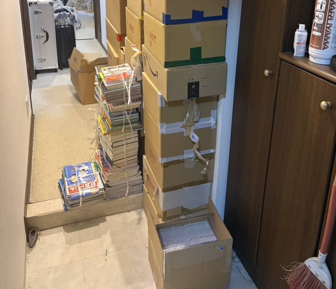 南区の戸建てで廊下を埋め尽くした段ボールと雑誌を処分